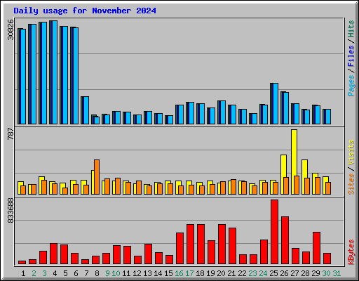 Daily usage for November 2024