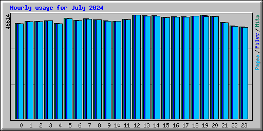 Hourly usage for July 2024