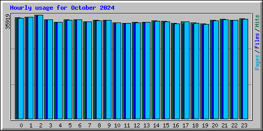 Hourly usage for October 2024