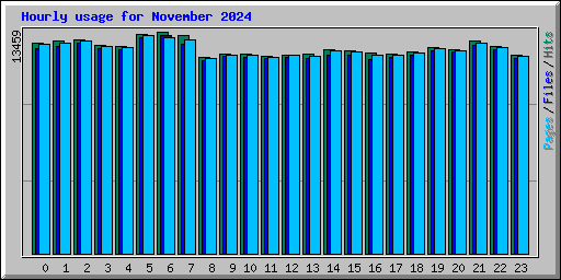 Hourly usage for November 2024