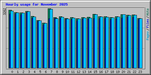 Hourly usage for November 2025
