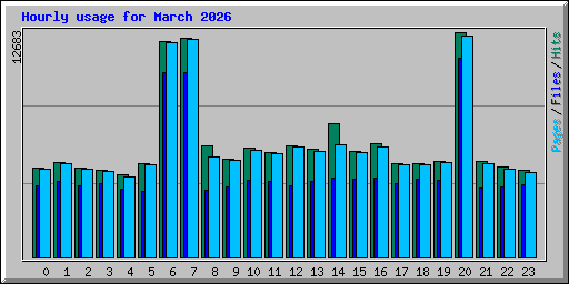 Hourly usage for March 2026