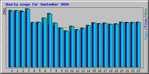 Hourly usage for September 2026